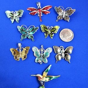 Butterfly collection , fire fly and hummingbird